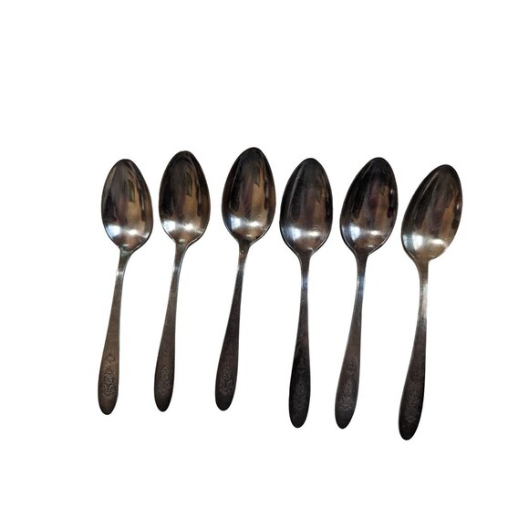 vintage Oneida Bird of Paradise 1923 Community silver plate  Teaspoons set of  6 - Picture 4 of 9
